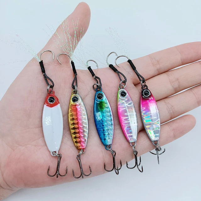 HOOFISH 10PCS Cast Metal Jig Fishing Lures 10g/15g/20g Artificial