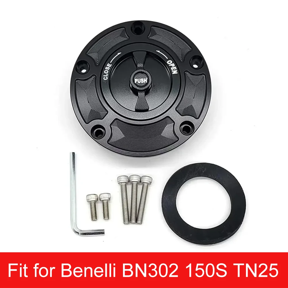 CNC Aluminium Tankdeckel Motorrad - Für Benelli TNT300/TNT600/BN302/Leoncino Ab 2016, Silber