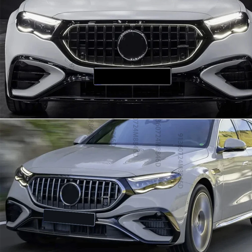 2023-2025 메르세데스-벤츠 E-클래스 W214 왜건 세단 프리페이스리프트 AMG 스타일 글로스 블랙 OEM 업그레이드 전면 그릴
