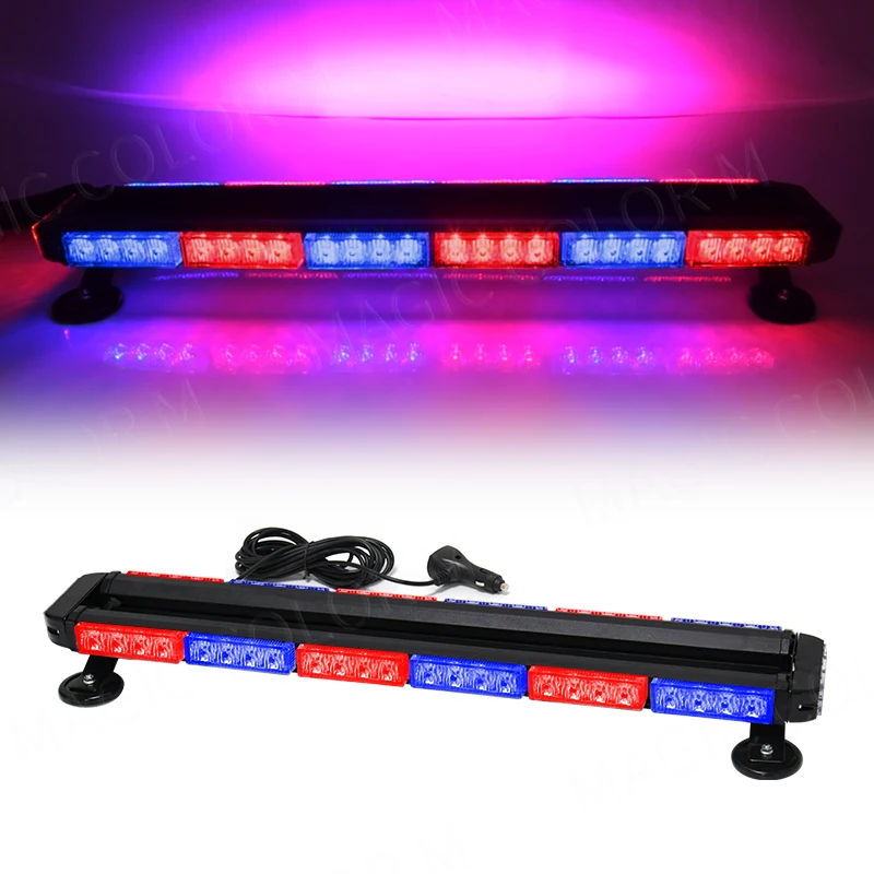 Auto Strobe Notfall Warnleuchten 54 Led Blinkt Auto Lkw Leuchtfeuer Signal  Lampe Flash Dash Windschutzscheibe Magnetische Basis 12V