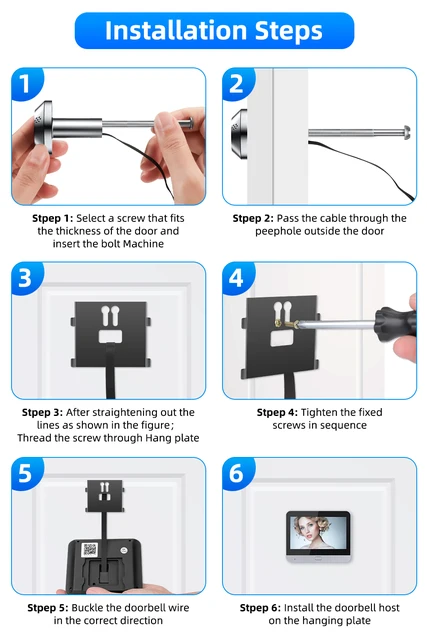 Peephole Camera Door Doorbell Peephole Doorbell Camera Smart Video Peephole Aliexpress