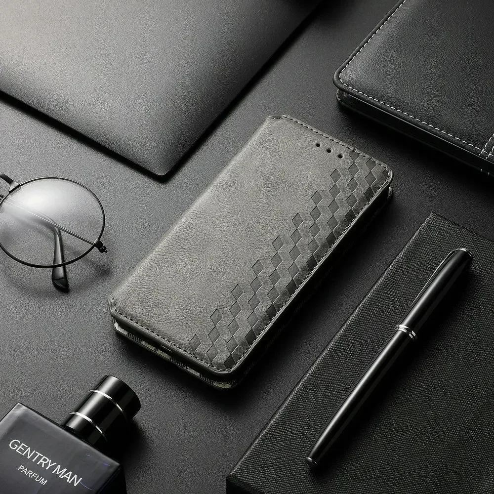 Magnetic Flip Wallet Leather Case - 360° Protective Book Cover