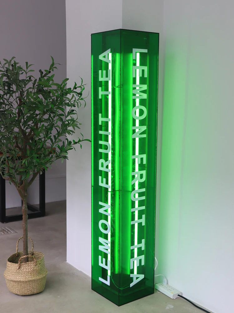 

Custom creative L-shaped corner acrylic light box store hanging door hair light advertising sign