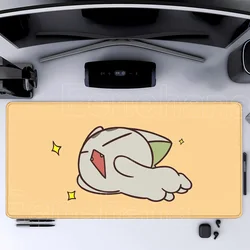 Black Cat Starry Sky Desk Mat - Kawaii Art Style Office Accessory Rug - 300x600x2mm (Black Cat13)