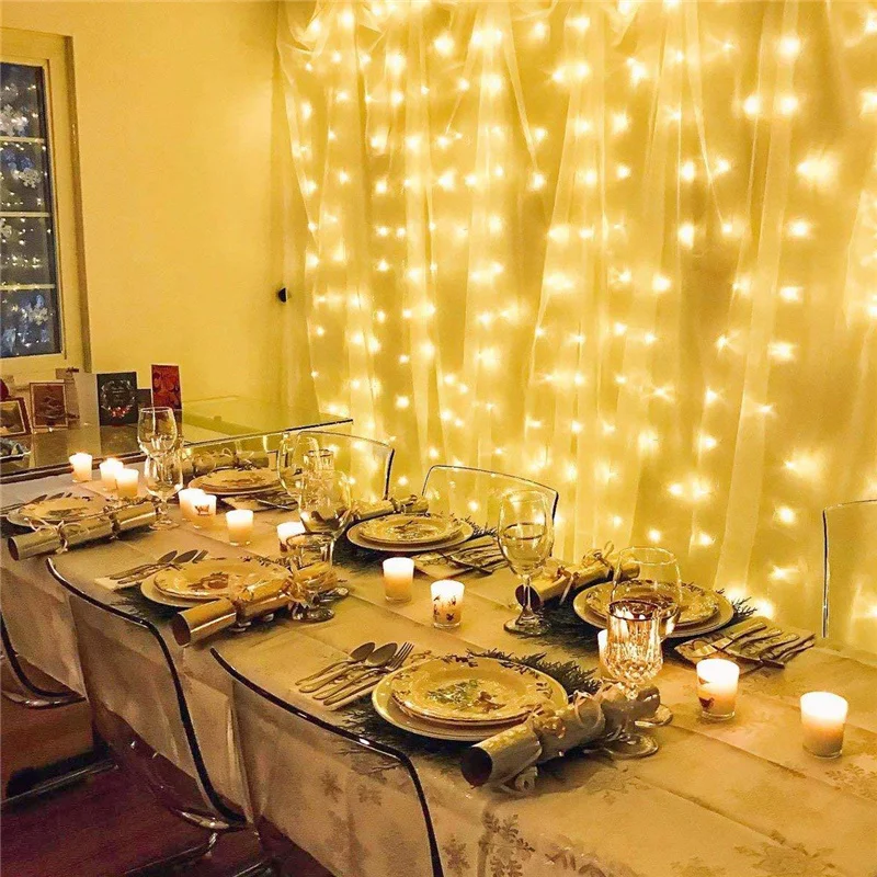 3M LED Curtain String Light Merry Christmas Decorations for Home Garland Noel Navidad Deco Cristmas Ornaments New Year christmas decorations