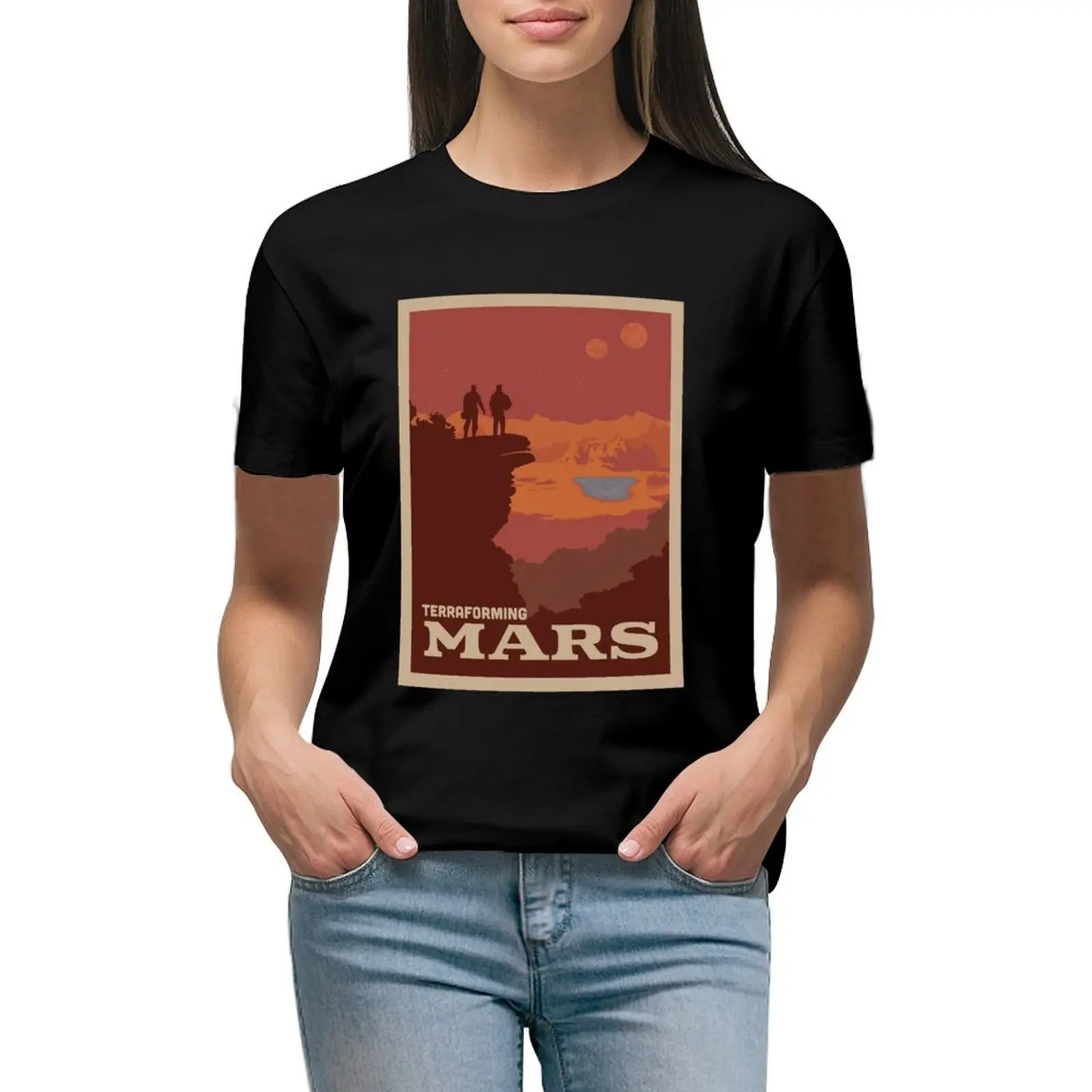Gioco Da Tavolo Terraforming Mars-Stile Poster Da Viaggio Minimalista-T-Shirt Da Gioco Con Giochi Artistici