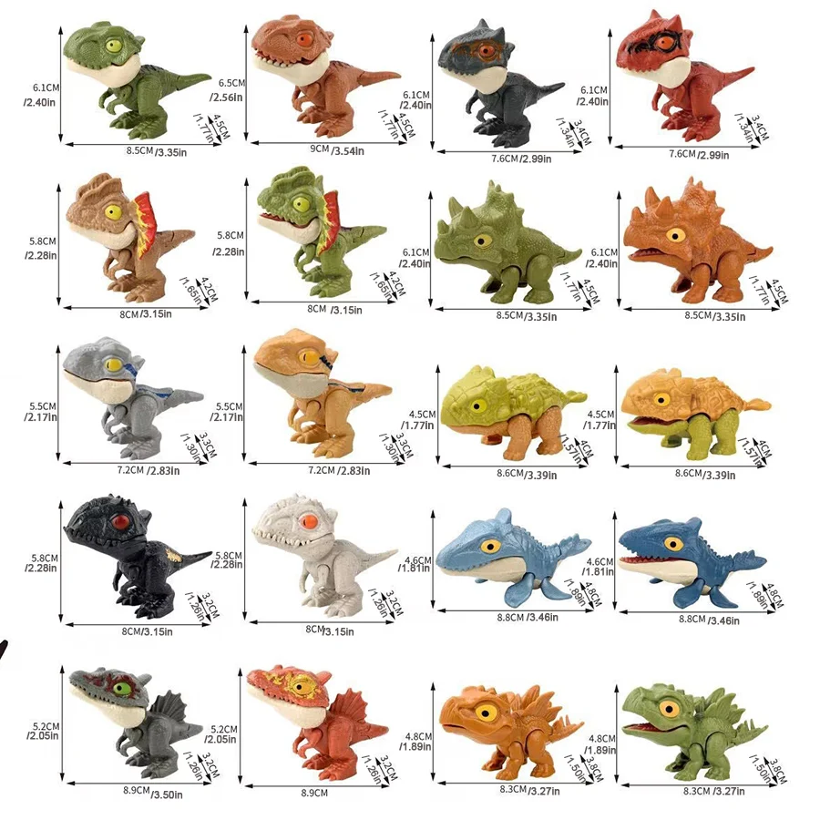 Cute Finger Dinosaurs Set 5/6/8PCS Multiple Play Ways & Styles For Childrens Creative Fun and Education