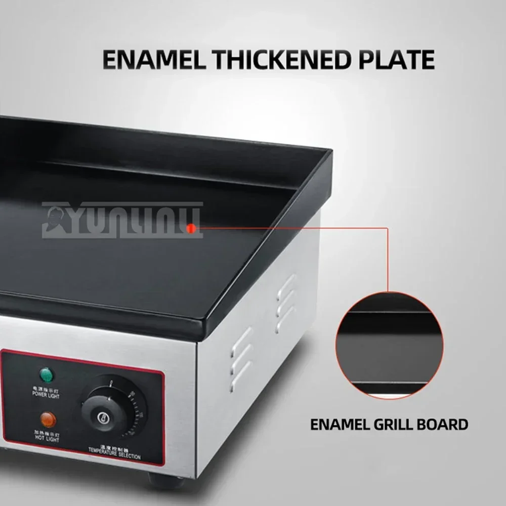 1500W Desktop Hot Plate Steak Fried Pan Frying Griddle Commercial Frying And Grilling Stall Equipment 2