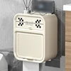 Wall Mounted Tissue Box Durable Material Double Layer Storage Drawer Storage Save Space Nail-free Installation Removable Durable 5