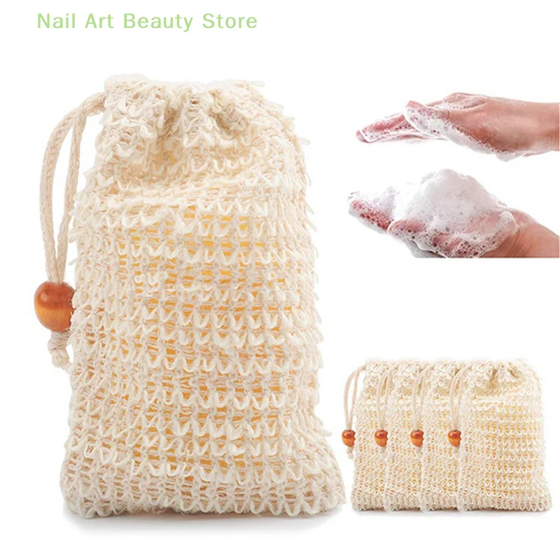 

1pc soap bar sisal soap bag Shower Bath Sisal SoAP Bag Natural Exfoliating SoAP SaVER PouCH Holder net soap
