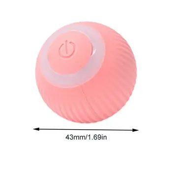 Rechargeable Cat Ball Toy Interactive Cat Toys Ball USB Rechargeable Motion Spinning Ball For Indoor Cats Stiulate Hunting 6