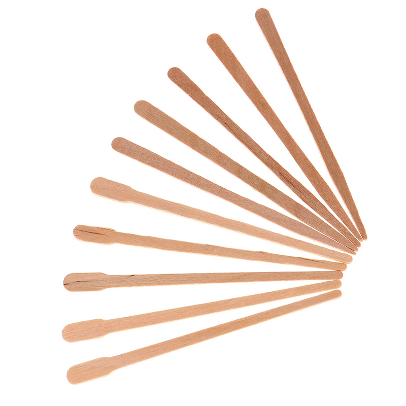 100Pcs Personal Hygiene Kits Beauty Kits Wood Tongue Depressor Wax Disposable Spatula Body Hair Removal