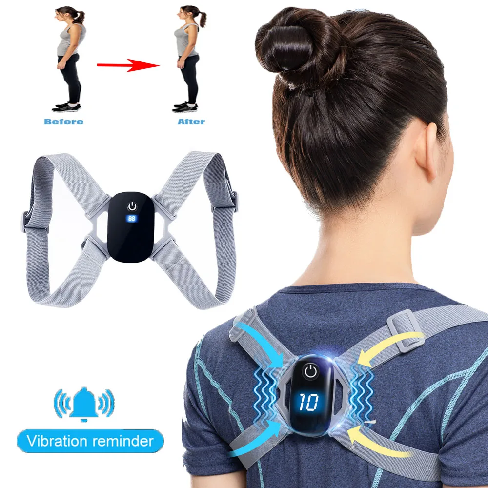 Intelligent Induction Correction Belt Adjustable Shock Back Posture  Corrector Anti Hunchback Pain Relief Spine Posture Support