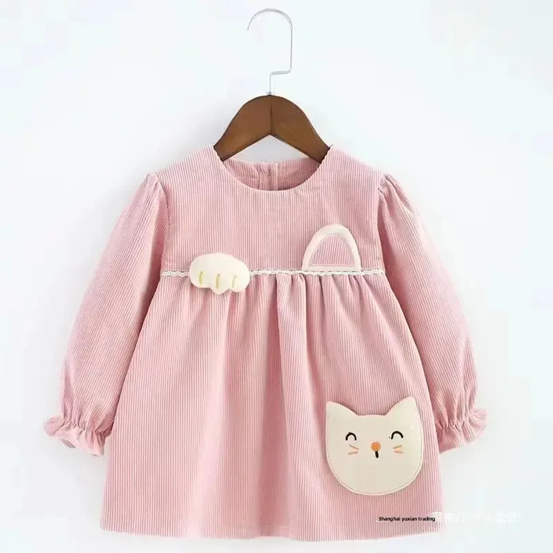 Waterproof Crystal Velvet Long Sleeve Baby Feeding Apron Child Eating Coverall Anti Dirt Clothes Protector for Autumn Winter