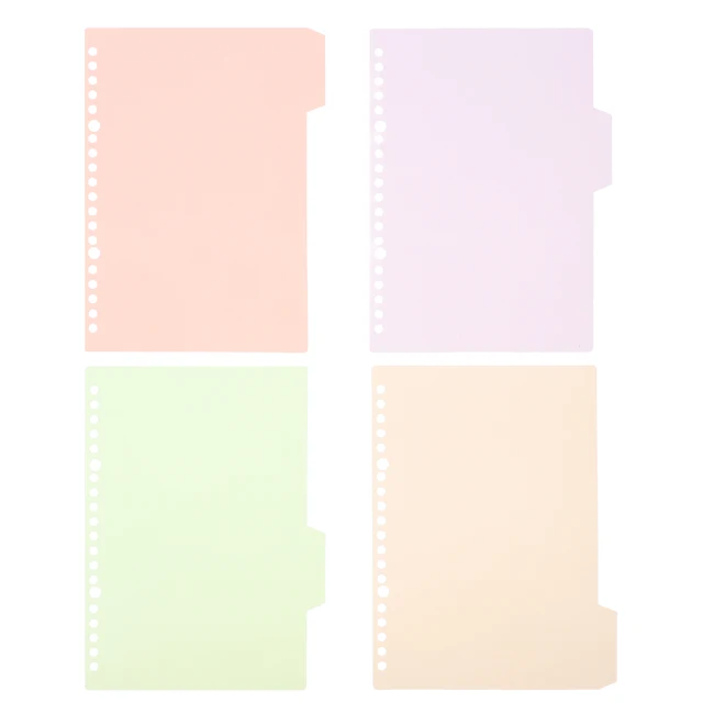 PP Partition Page Notebook Dividers with Pockets Pastel Intelligent Binder Tabs Campus 3