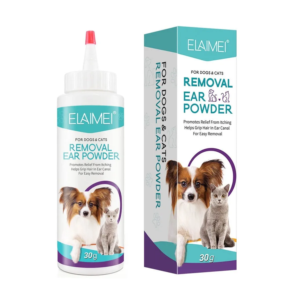 Pet Ear Powder for Dogs and Cats Pet Ear Health Care Easy to Remove Hair pet ear powder