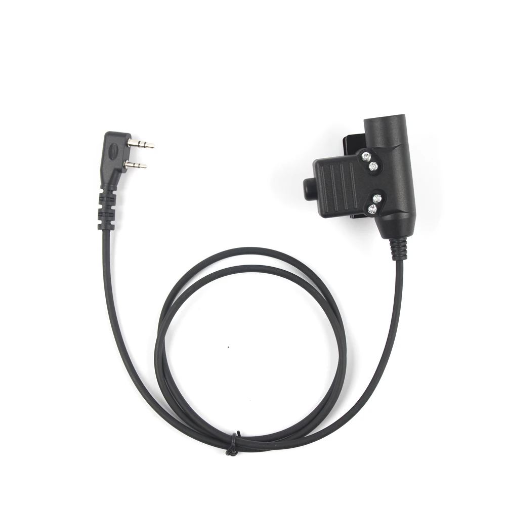 U94 PTT+7.1mm brown HD01 Tactical Bowman Elite II Radio Headset Earpiece Microphone for Baofeng Kenwood HYT TYT