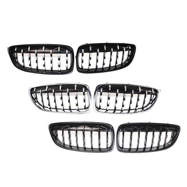1Pair Black Car Front Kidney Grill Grille Replacement Fits for BMW F32 F33 F36 F82 M4 F83 M4