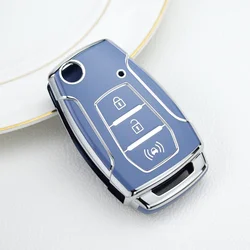 Premium TPU Car Key Cover FOB Case - Durable Remote Key Protector Accessory (A - Grey)
