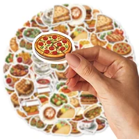 46pcs Burger, Pizza, Coffee American Food Theme Stickers Decorated Notebook Water Bottle Diary Classic Toy Scrapbook DIY Decal 2