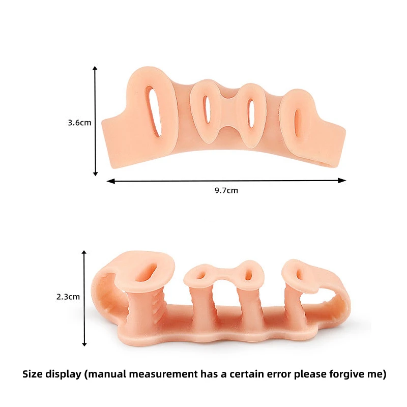 4pieces=2pairs Gel Hammer Toe Corrector Splitter Foot Care Silicone Bunion Pain Relieve Orthosis Hallux Valgus Protector Pads