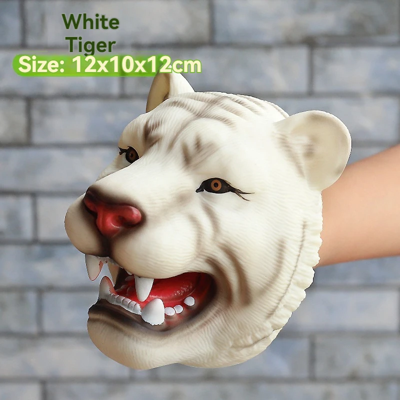 Dinosaur Hand Puppet Gloves Soft Glue Triceratops Tyrannosaurus Rex Children Simulation Animal Model Fighting Pet Toy 6