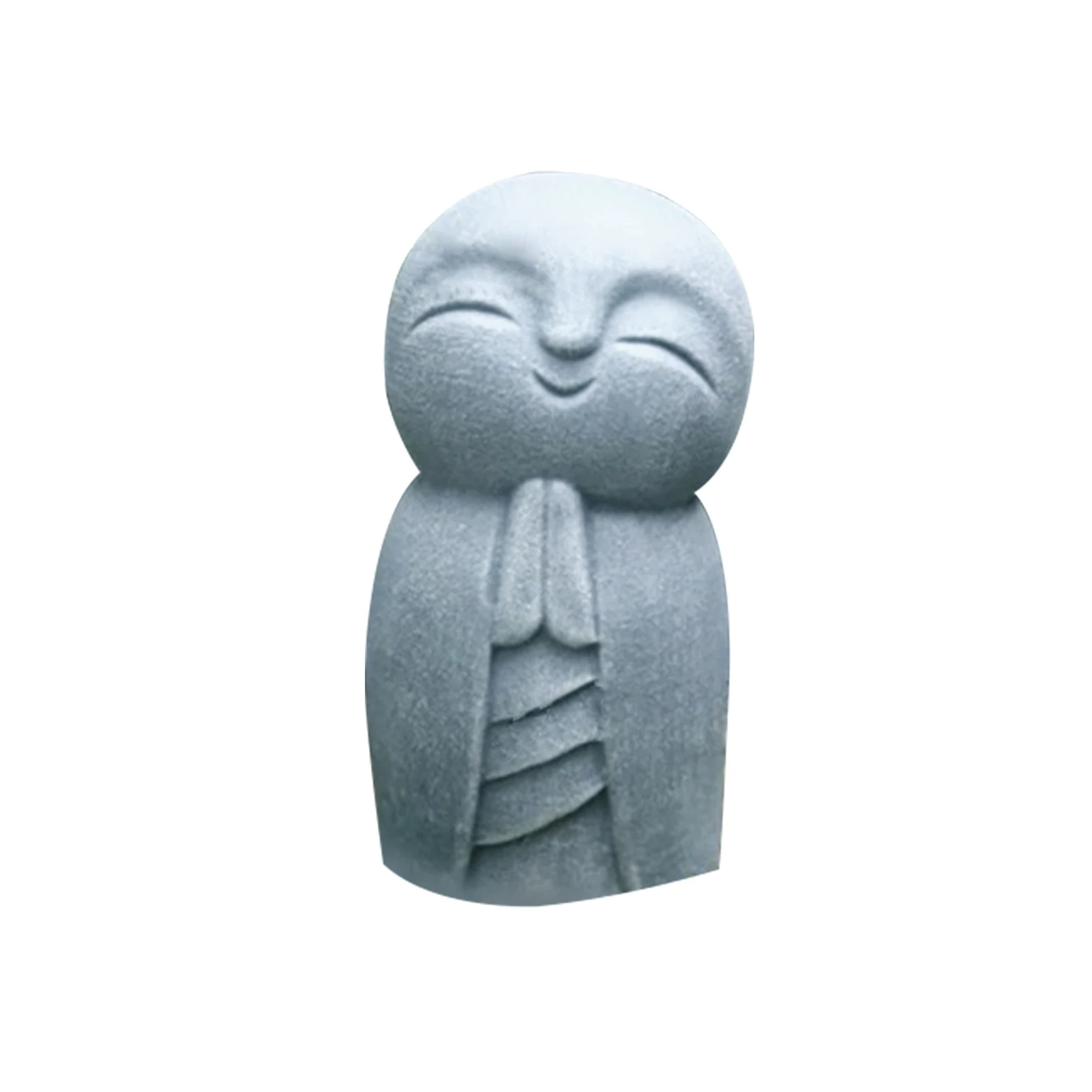 

Garden Decoration Simple Buddha Statue Gifts Grey Living Room Craft Sculpture Home Outdoor Little Jizo Resin Ornament Small Monk