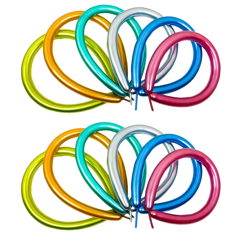 

100 Pcs Long Metal Balloon Party Accessories Balloons Twisting Metallic Pastel Decor Animal