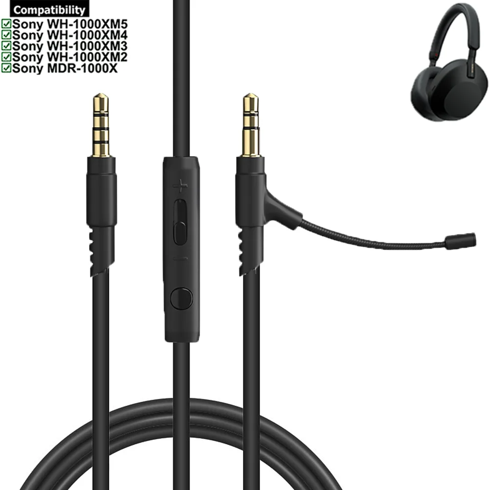 Cavo Di Prolunga Aux Da 3.5Mm Di Ricambio Ofc Per Cuffie Sony Wh-1000Xm5 Wh-1000Xm4 Wh-1000Xm3 Wh-1000Xm2 Mdr-1000X