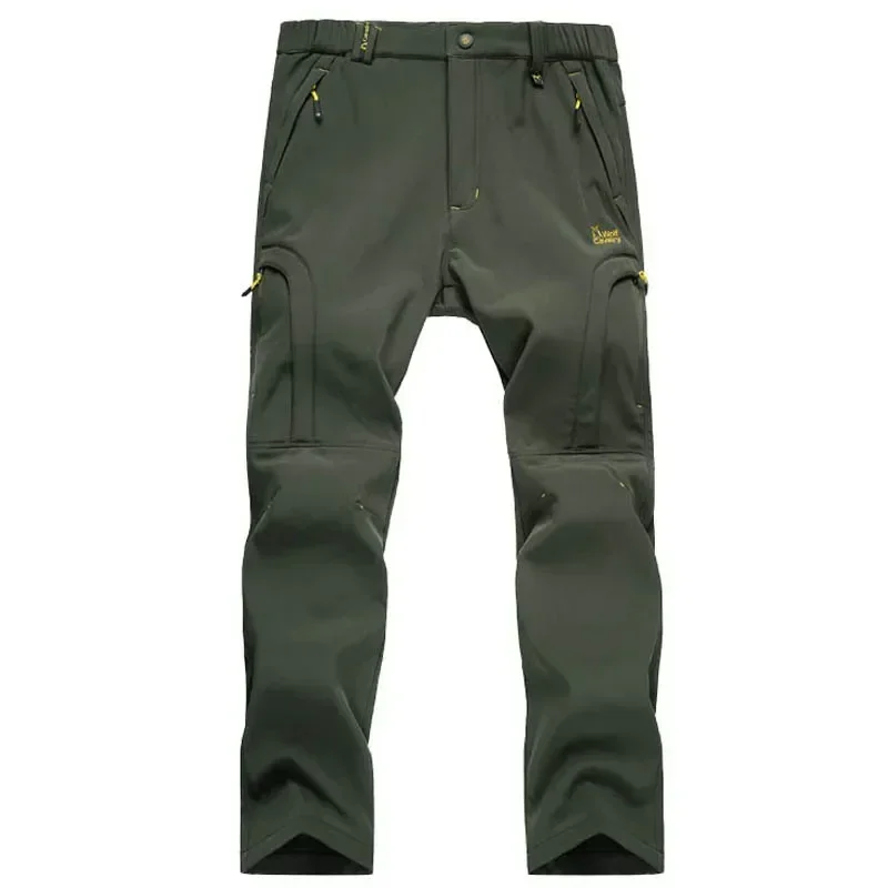 Plus Size 6XL 7XL 8XL Mens Thicken Snow Ski Waterproof Softshell Pants Winter Tactical Camping Hiking Snowboard Fleece Trousers 4