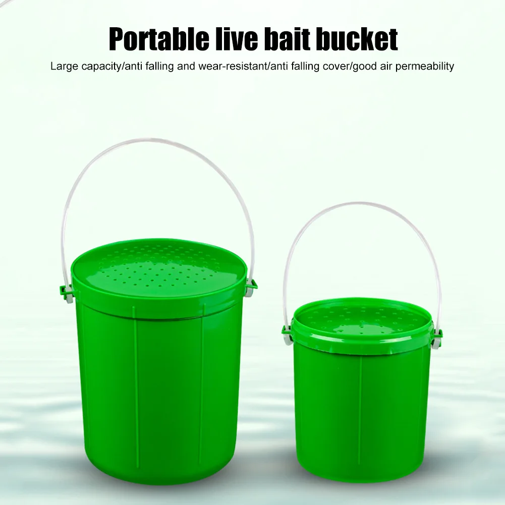 Seau à Vers De Pêche – Lot De 2 Boîtes De Rangement Vertes – Appâts Vivants Leurres