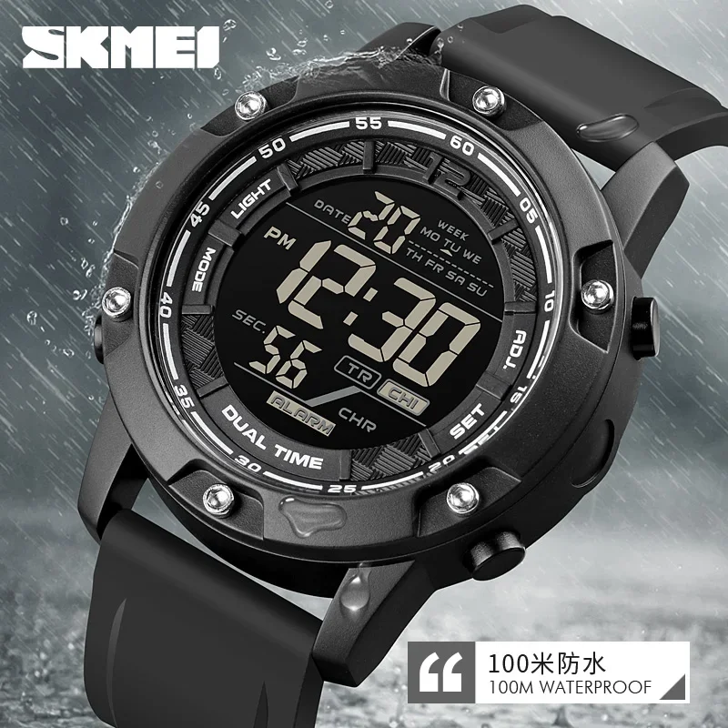 SKMEI 1762 100M Waterproof Digital Military Sport Watch for Men Countdown Mens Wristwatches Electronic Clock 1793 Reloj Masculio 3
