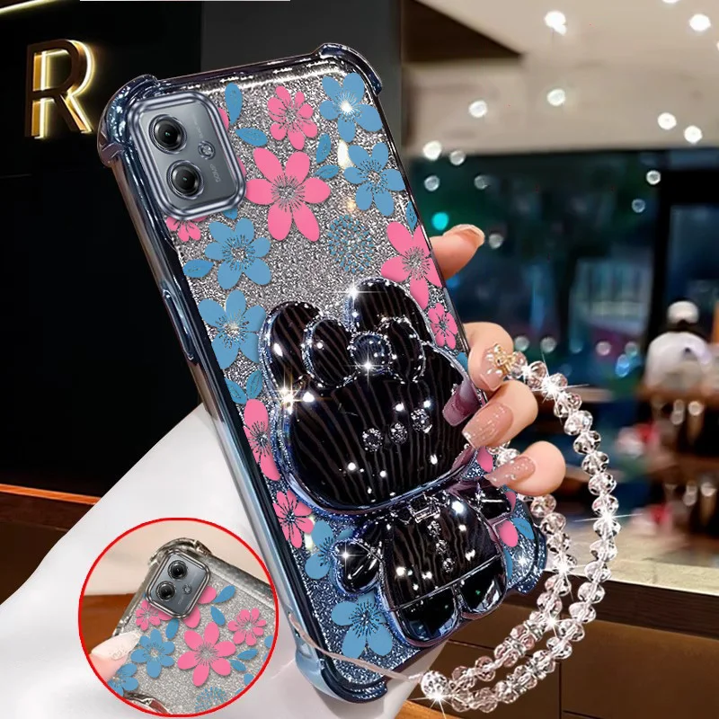 Vibrant Floral Phone Case Set with Lanyard and Stand – 3 Pack
