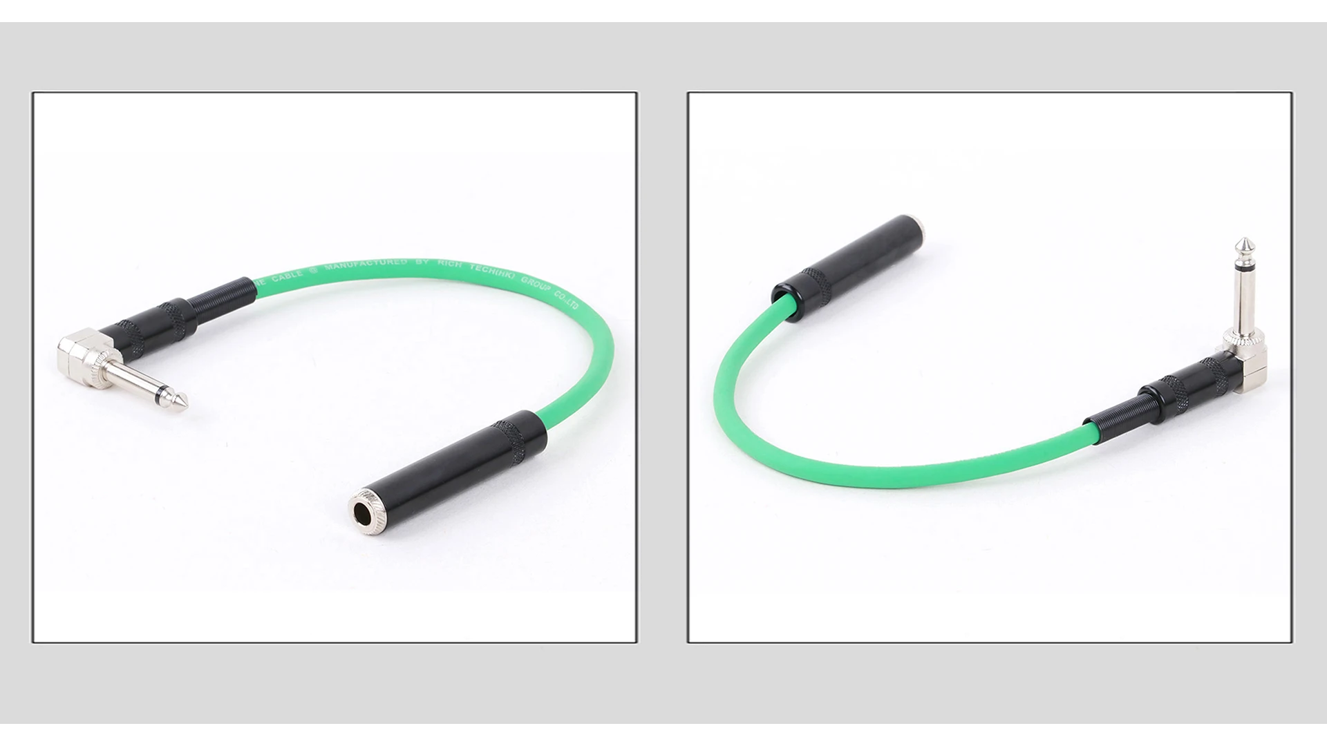 1pc 90 Grad 1/4inch ts Mono-Stecker auf gerade 6,5 Stereo-Buchse Audio kabel 90 Grad Biegung 6,35 Audio-Verlängerung kabel – Detail 5