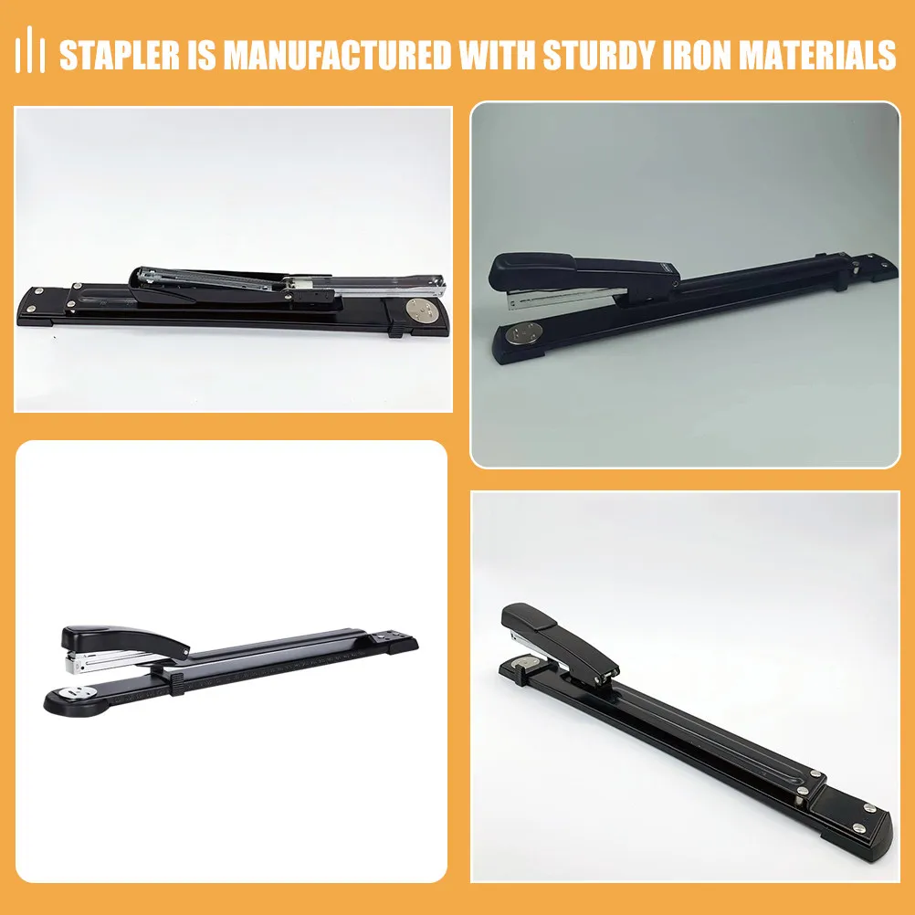 전문가용 롱암 스테이플러, 견고한 금속 사무용 스테이플러, 대용량 빠른 스테이플링 도구, 책상 장, 학교, 가정용