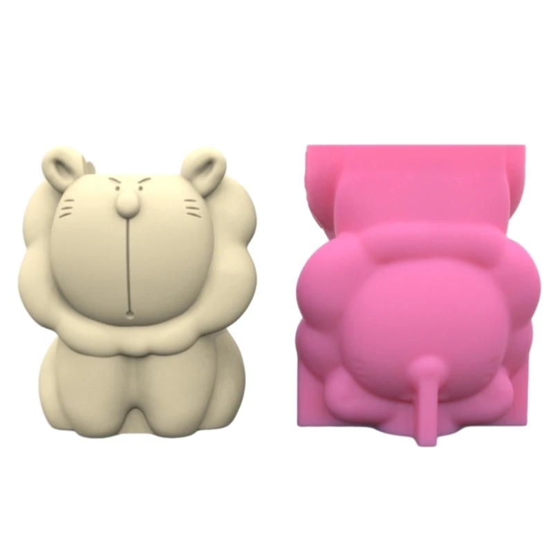 

Прекрасные формы в форме льва, маленькие цветочные горшки, силиконовые формы, суккуленты, плантатор, держатель для ручек, R3MC