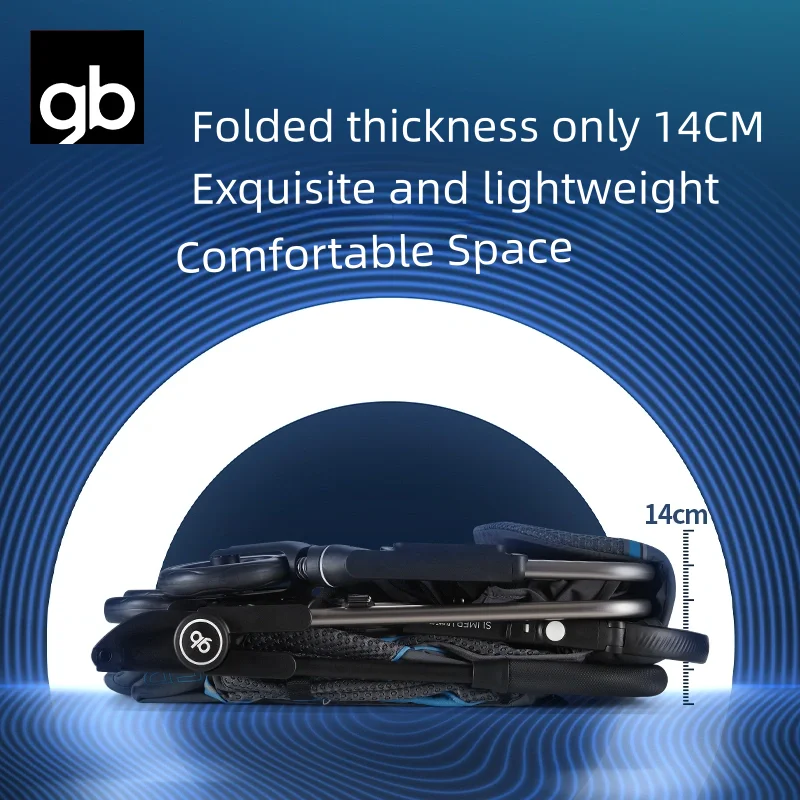 gb Stroller is lightweight, foldable and ultra-thin, with a large canopy head that can be sat or laid down