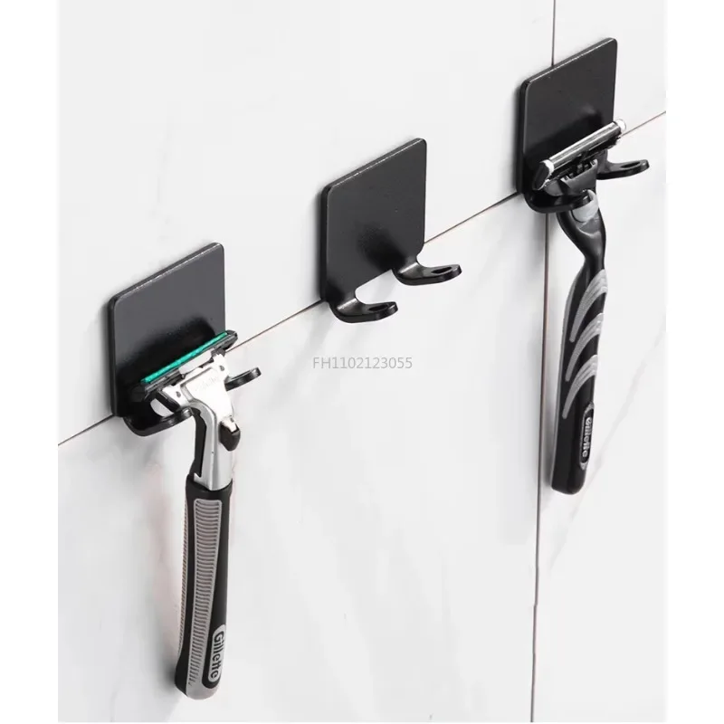 1/2/3/4PC Bathroom Stainless Steel Razor Holder Storage Hook Wall Shaving Shaver Shelf Punch-Free Razor Rack Bathroom Accessorie