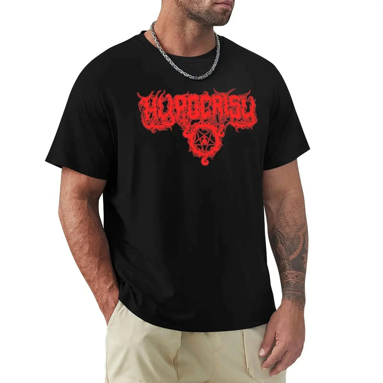 

Hypocrisy (Transparent) Old School Red T-Shirt oversized for a boy tops aesthetic clothes workout shirts for men