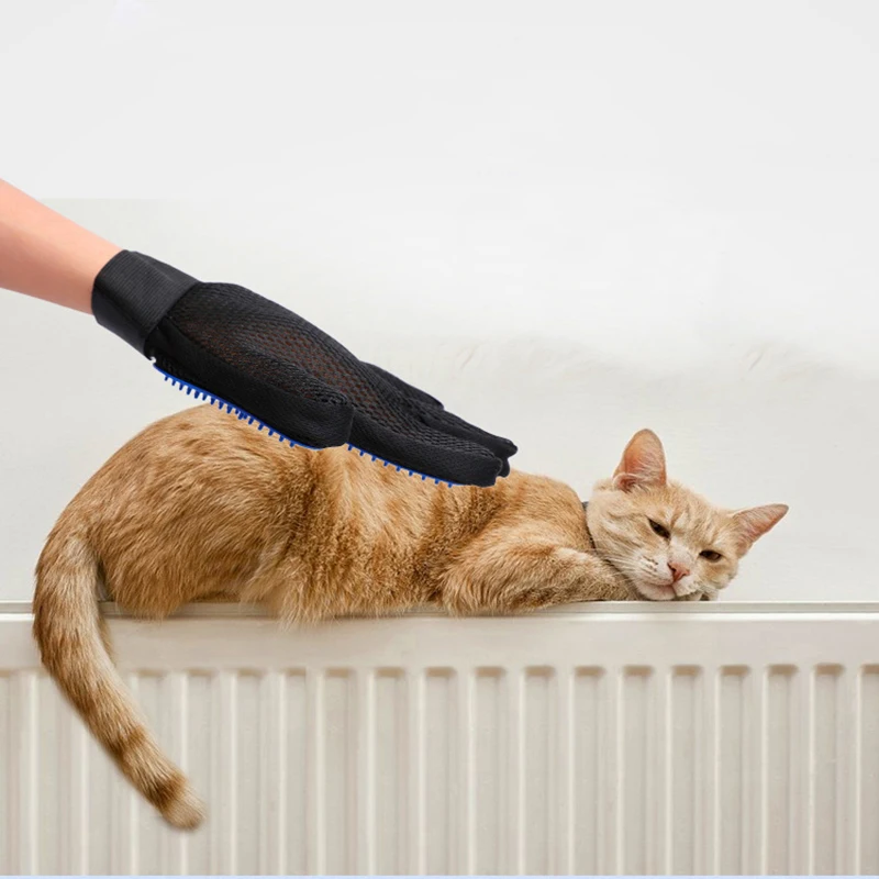 Pet Glove Cat Grooming Glove Cat Hair Deshedding Brush Gloves Dog Comb 1PC pet grooming gloves cat grooming brush