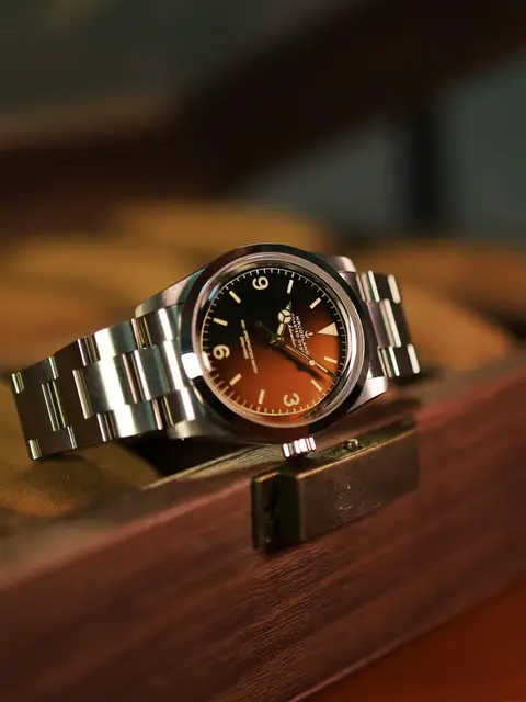 Hruodland 自動巻き腕時計 ブラックダイヤル 36mm サファイアガラス Hruodland-男性用機械式自動巻き時計,ステンレス鋼,防水,nh38