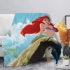 Disney Mermaid Princess Ariel Printed Blanket Picnic Blankets Warm Soft and Comfortable Blanket Home Travel Birthday Gift 3