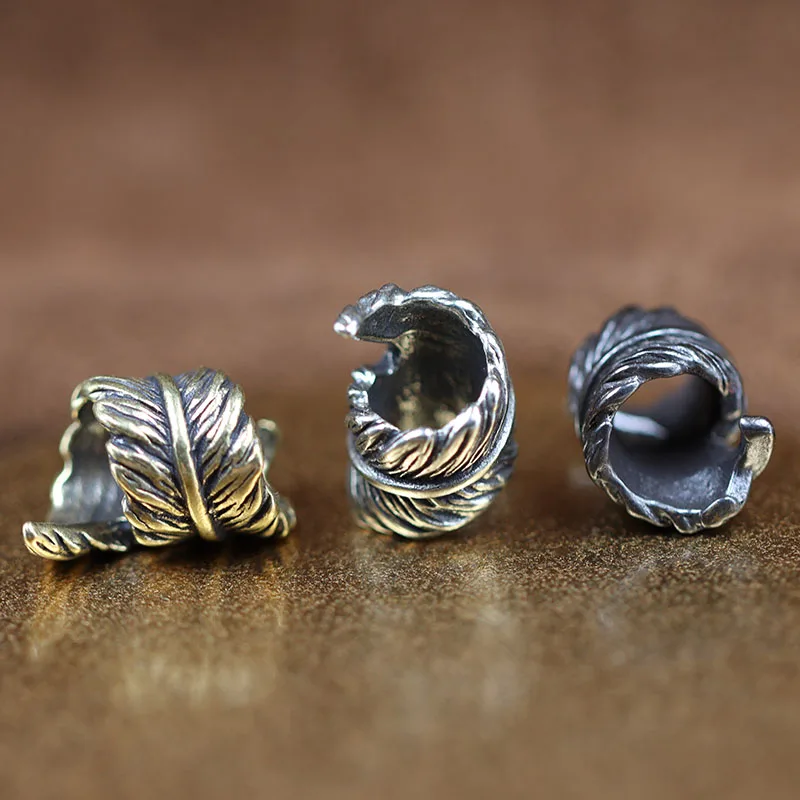 Couteau EDC Laiton Avec Perle Paracorde - Pendentif Lanière - Outil Bricolage