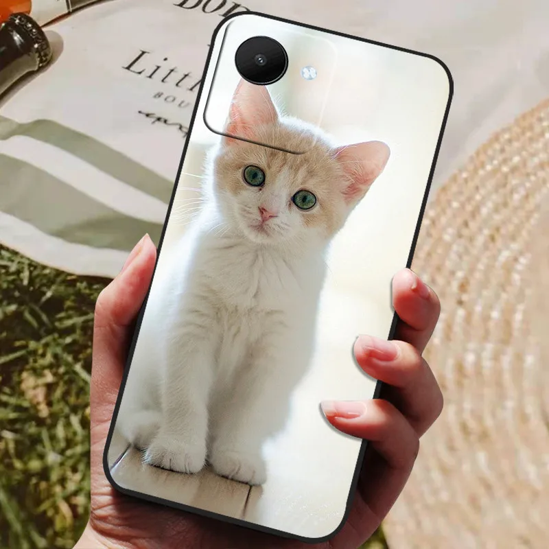 Black Soft Silicone Cat Design Phone Case