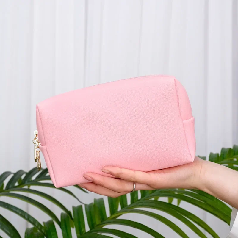PU Leather Travel Cosmetic Bag Makeup BagTravel Wash Toiletry Organizer Purse Storage Handbag for Women Girls Make Up Pouch 4