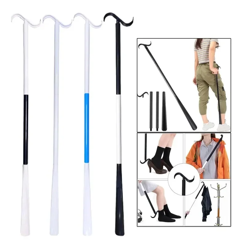 Multifunctional Dressing Stick Long Handle Shoehorn Sock Remover Elderly Clothing and Shoe Lifting Aid