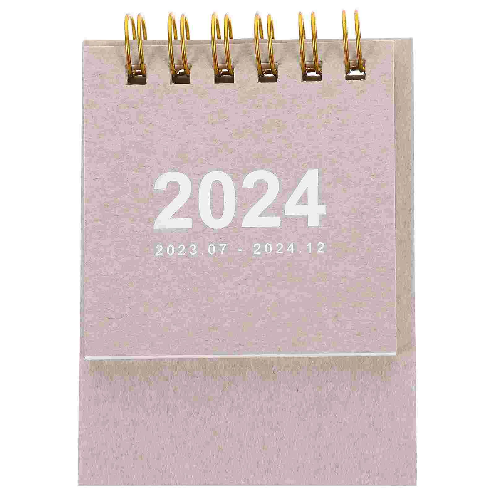 

2024 Desk Calendar Pocket Note Standing Tabletop Monthly Desktop Household Paper Memo Daily Weekly Calendars Office Decorative