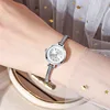 Women's high appearance level vivid exquisite Arabic numerals dial small dial steel band quartz watch. 4
