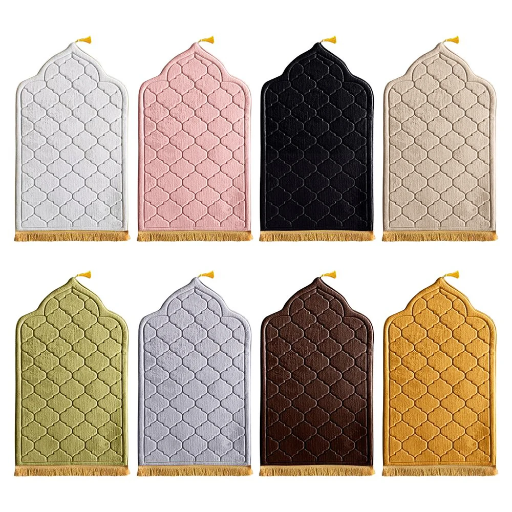 Muslim Prayer Mat,Islamic Turkish Prayer Rugs,Ramadan Gift Prayer Mat for Women and Men,Portable Flannel Mats,Praying Pad 65X110 - Image 3