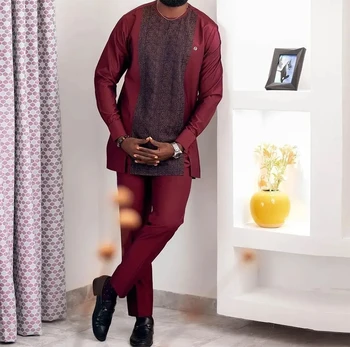 Alternative view of Segun Round Neck Embroidered Dashiki Outfit